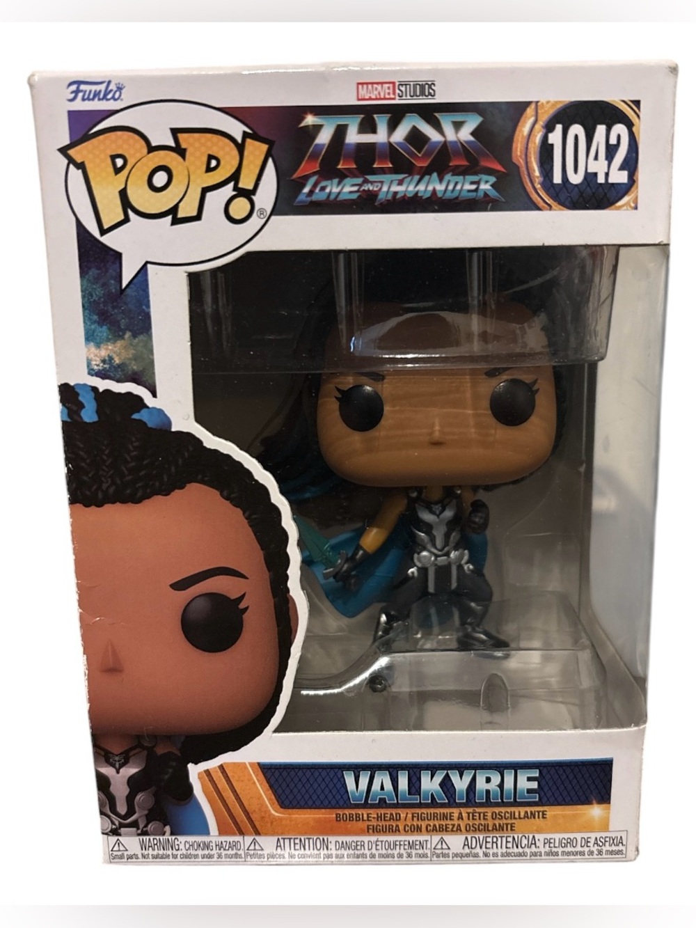 Funko Pop! Valkyrie with Blue Cape and Black Outfit